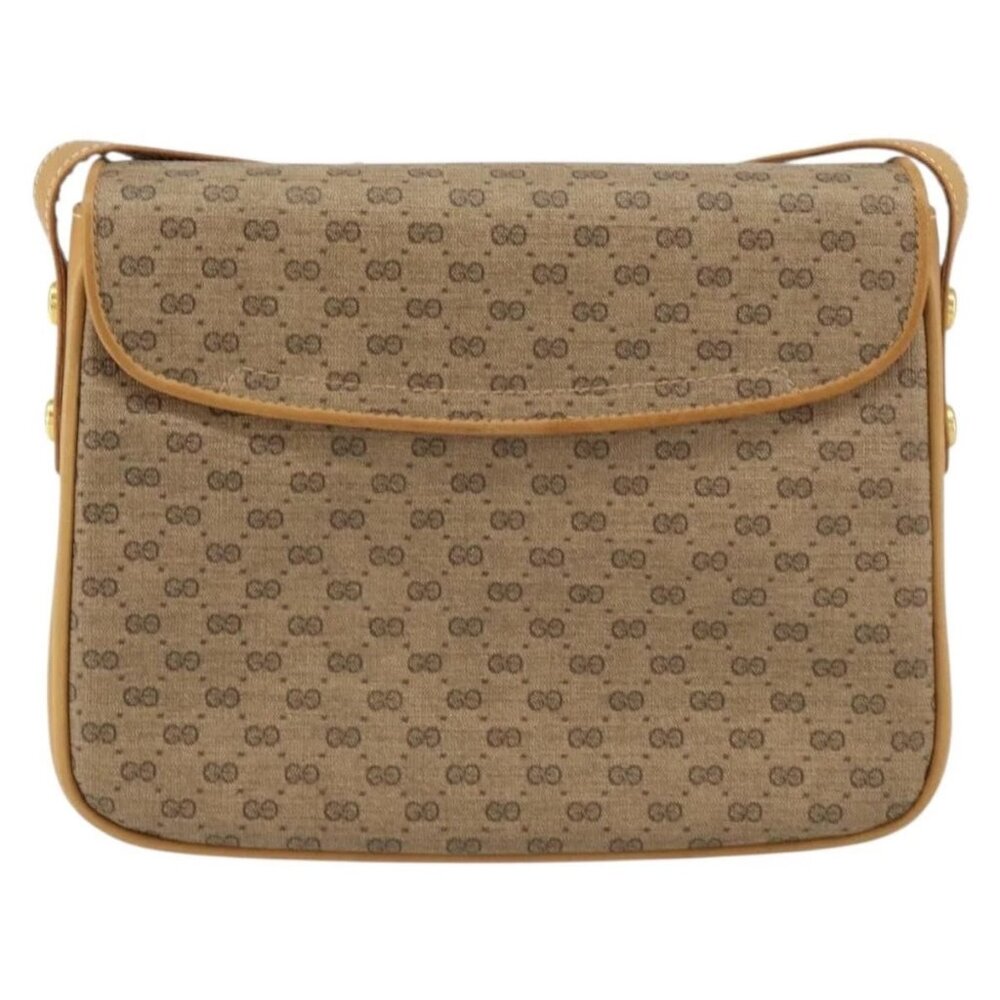 GUCCI Micro GG Supreme Shoulder Bag PVC Beige Gold Auth 160593 - Picture 2 of 16